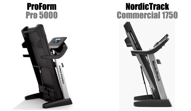 Folded capacity - Proform 5000 vs NordicTrack 1750