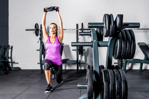 Woman lifting weights