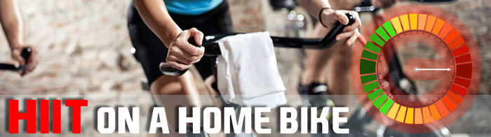 High Intensity Interval Training on a Home Bike - strip img
