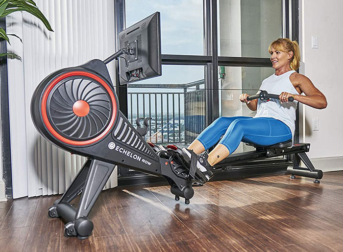 The Echelon Row – Woman using Echelon's New Smart Rower