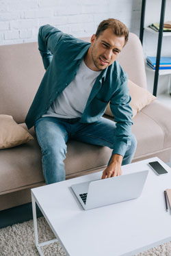 man having back problems