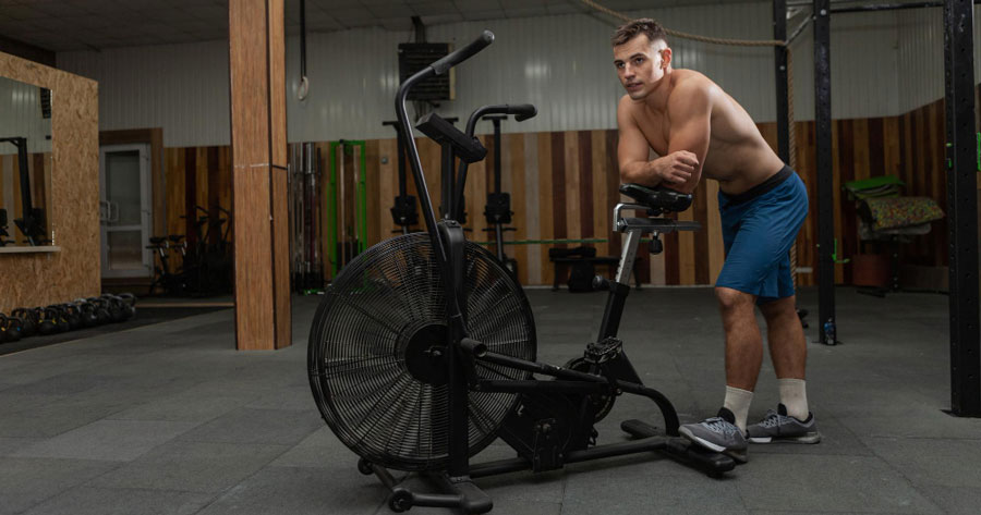 Assault bike top in apartment