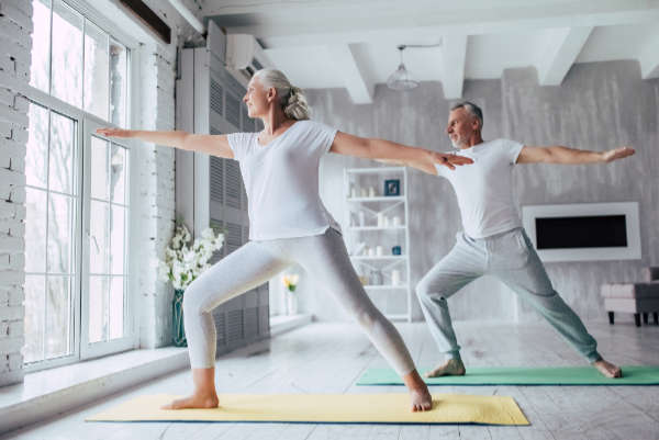 Senior couple at home